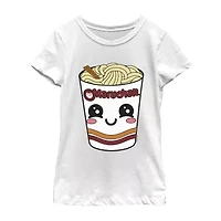 Maruchan Little & Big Kid Girls Crew Neck Short Sleeve Regular Fit Graphic T-Shirt