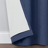 Fieldcrest Heritage Davina Solid Grommet Top Energy Saving 100% Blackout Single Curtain Panel