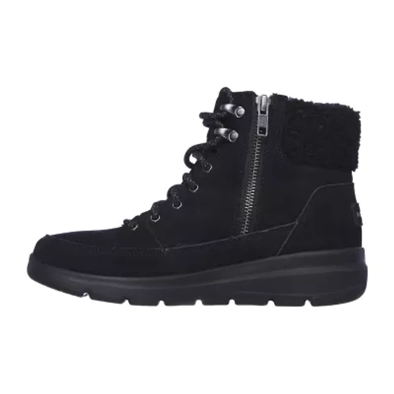 Skechers Womens Glacial Ultra Woodlands Flat Heel Lace Up Boots
