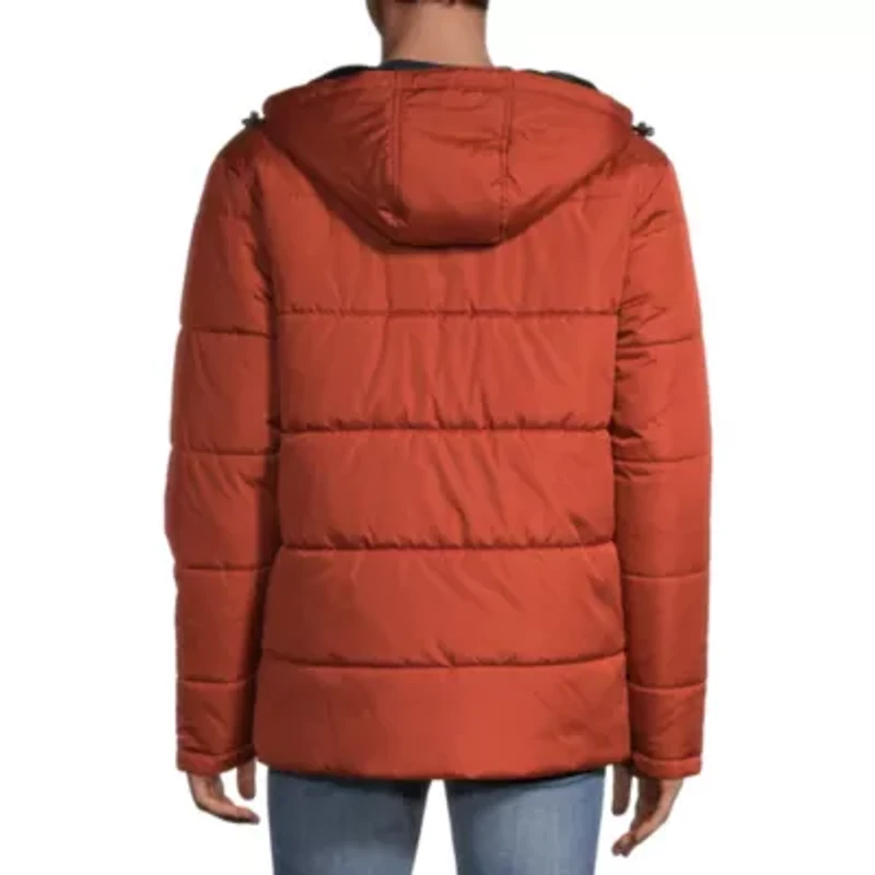 Cherokee Mens Hooded Water Resistant Heavyweight Puffer Jacket