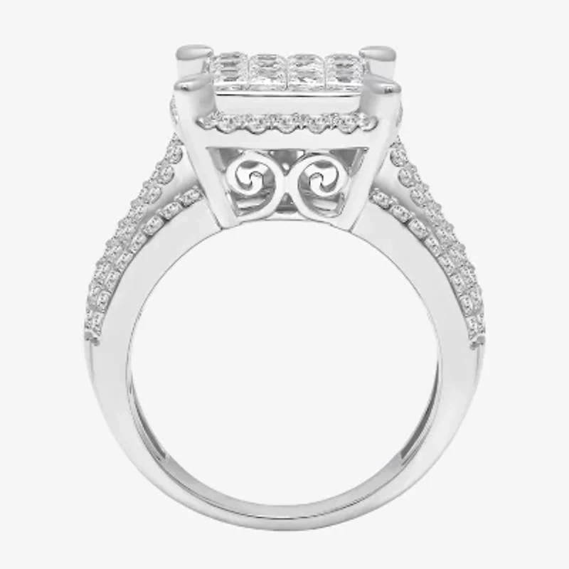 Womens 2 CT. T.W. Natural White Diamond 10K Gold Engagement Ring