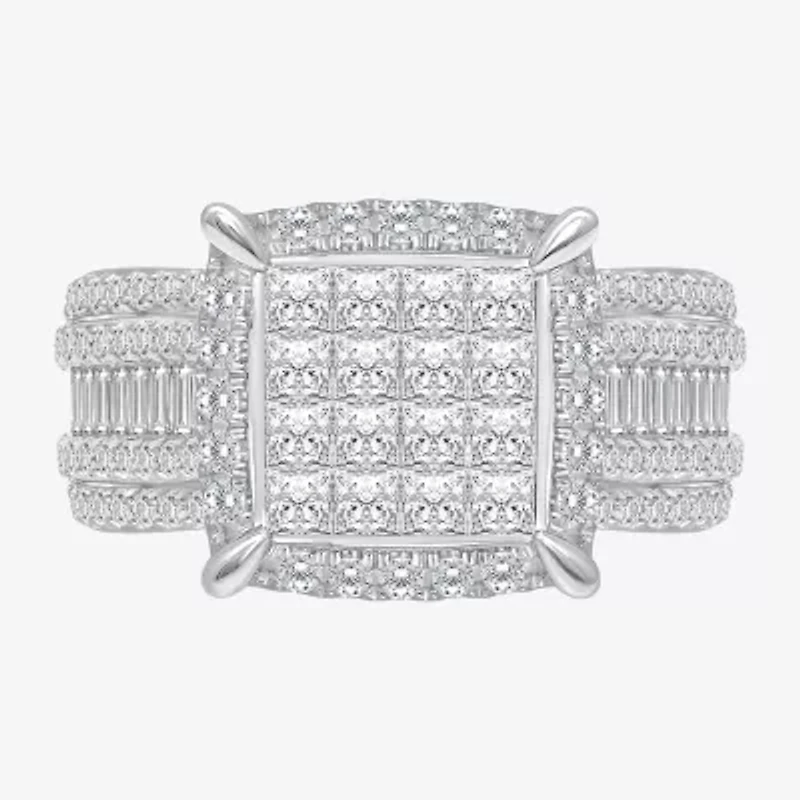 Womens 2 CT. T.W. Natural White Diamond 10K Gold Engagement Ring