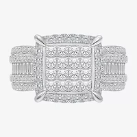 Womens 2 CT. T.W. Natural White Diamond 10K Gold Engagement Ring