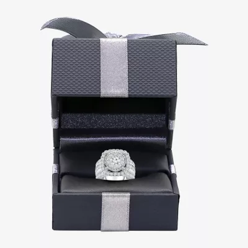 (I / I1) Womens 4 CT. T.W. Lab Grown White Diamond 10K or 14K Gold Cushion Halo Engagement Ring