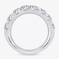 (H-I / Si1-Si2) Womens 3MM 2 CT. T.W. Lab Grown White Diamond 14K Gold Wedding Band