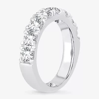 (H-I / Si1-Si2) Womens 3MM 2 CT. T.W. Lab Grown White Diamond 14K Gold Wedding Band