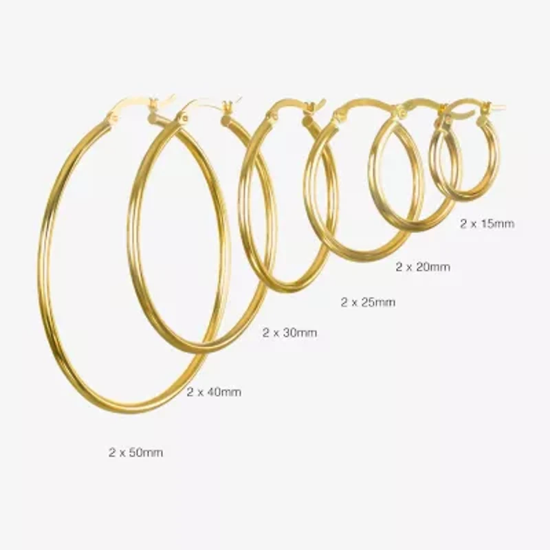 14K Gold 15mm - 50 mm Hoop Earrings