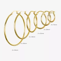 14K Gold 15mm - 50 mm Hoop Earrings