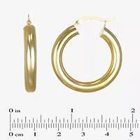 14K Gold 5mm x 25 - 40mm Hoop Earrings