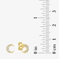 Diamond Addiction Diamond-Accent Natural Diamond 14K Gold Over SIlver or Sterling SIlver LIghtning Bolt Moon Star 3 Pair Earring Set