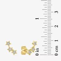 Diamond Addiction Diamond-Accent Natural Diamond 14K Gold Over SIlver or Sterling SIlver LIghtning Bolt Moon Star 3 Pair Earring Set