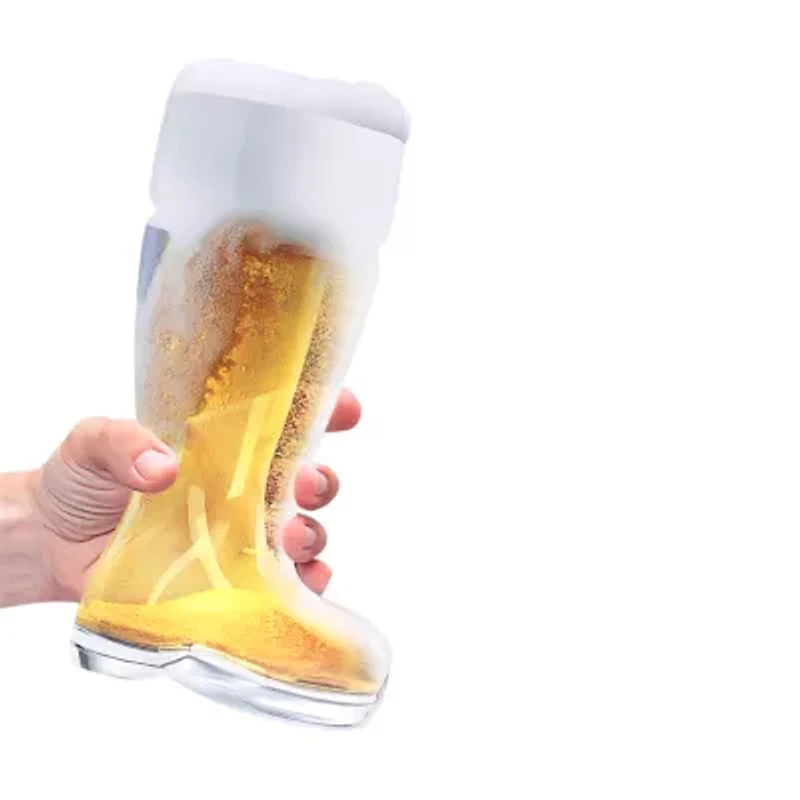 Five Oak Glass Beer Boot Mug