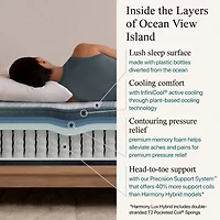 Beautyrest Harmony Lux Hybrid Ocean View Island 13" Medium Tight Top - Mattress Only