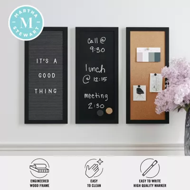 Martha Stewart Chalk/Cork/Letter Board Set