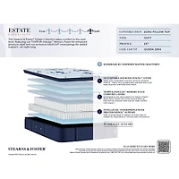 Stearns & Foster 15" Estate Soft Euro Pillow Top