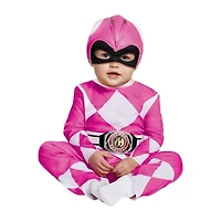 Girls Mighty Morphin Pink Classic Power Rangers Costume