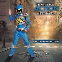 Boys Dino Charge Blue Classic Power Rangers Costume