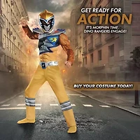 Boys Dino Charge Gold Muscle Power Rangers Costume