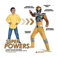 Boys Dino Charge Gold Muscle Power Rangers Costume