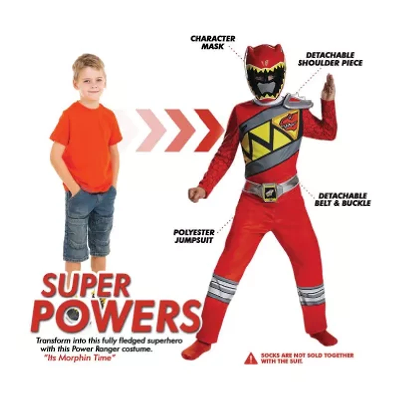 Boys Dino Charge Red Classic Power Rangers Costume