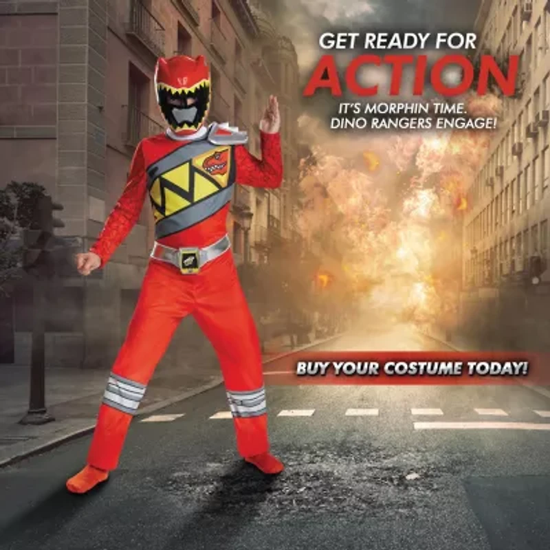 Boys Dino Charge Red Classic Power Rangers Costume