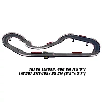 Joysway Superfun Power Slot Car Racing Set - Layout Size: 77"X37" 82-pc. Car