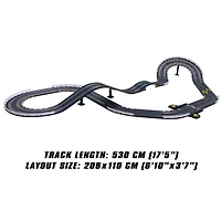Joysway Superfun Power Slot Car Racing Set - Layout Size: 82"X43" Car