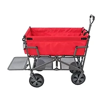 Mac Sports Double Decker Red Wagon - Utility Garden Cart Wagon