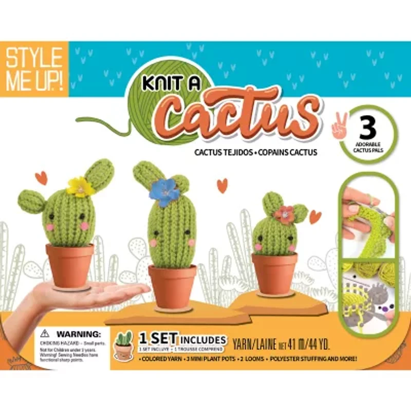 Style Me Up Knit A Cactus Kit 19-pc. Knitting Kit