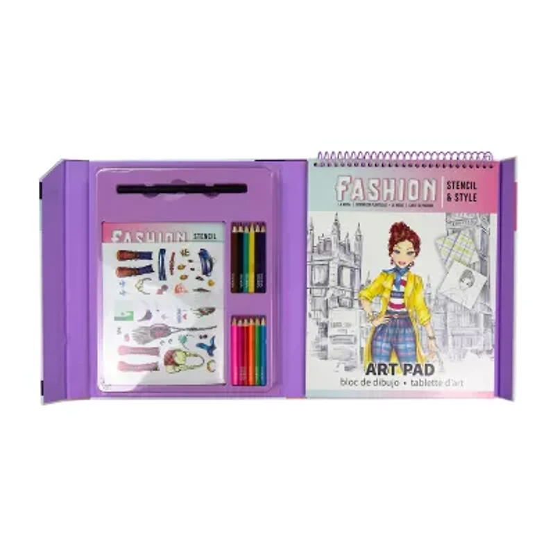 Style Me Up Fashion Stencil & Style Kids Art Kit 16-pc. Art Set