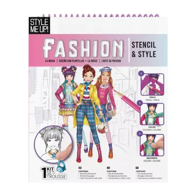 Style Me Up Fashion Stencil & Style Kids Art Kit 16-pc. Art Set