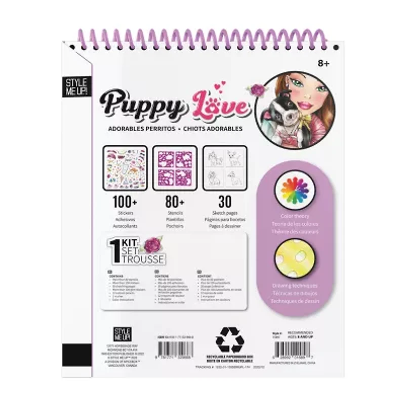 Style Me Up Puppy Love Kids Art Kit 18-pc. Art Set