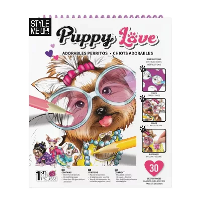 Style Me Up Puppy Love Kids Art Kit 18-pc. Art Set