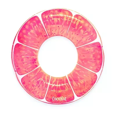 Coconut Float Pink Grapefruit Glitter Water Accessory Pool Float