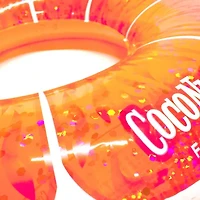 Coconut Float Pink Grapefruit Glitter Water Accessory Pool Float