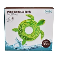 Coconut Float Green Translucent Sea Turtle Water Accessory Pool Float