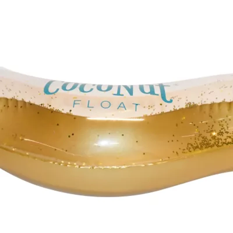 Coconut Float Gold Glitter Heart Pool Float