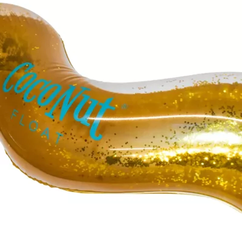 Coconut Float Gold Glitter Heart Pool Float