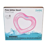 Coconut Float Pink Glitter Heart Pool Float
