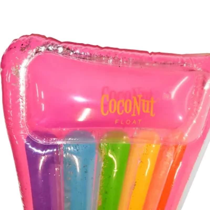 Coconut Float Glitter Rainbow Lounge Party Decoration Pool Float