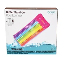 Coconut Float Glitter Rainbow Lounge Party Decoration Pool Float