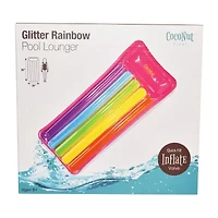 Coconut Float Glitter Rainbow Lounge Party Decoration Pool Float
