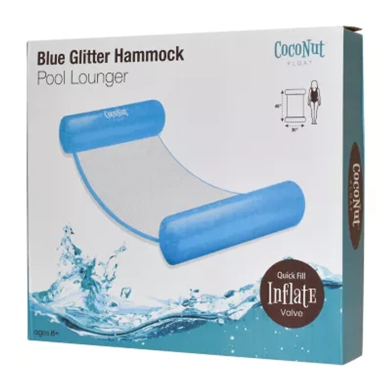 Coconut Float Blue Glitter Hammock Pool Lounger Pool Float
