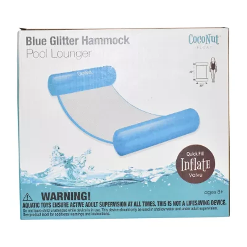 Coconut Float Blue Glitter Hammock Pool Lounger Pool Float