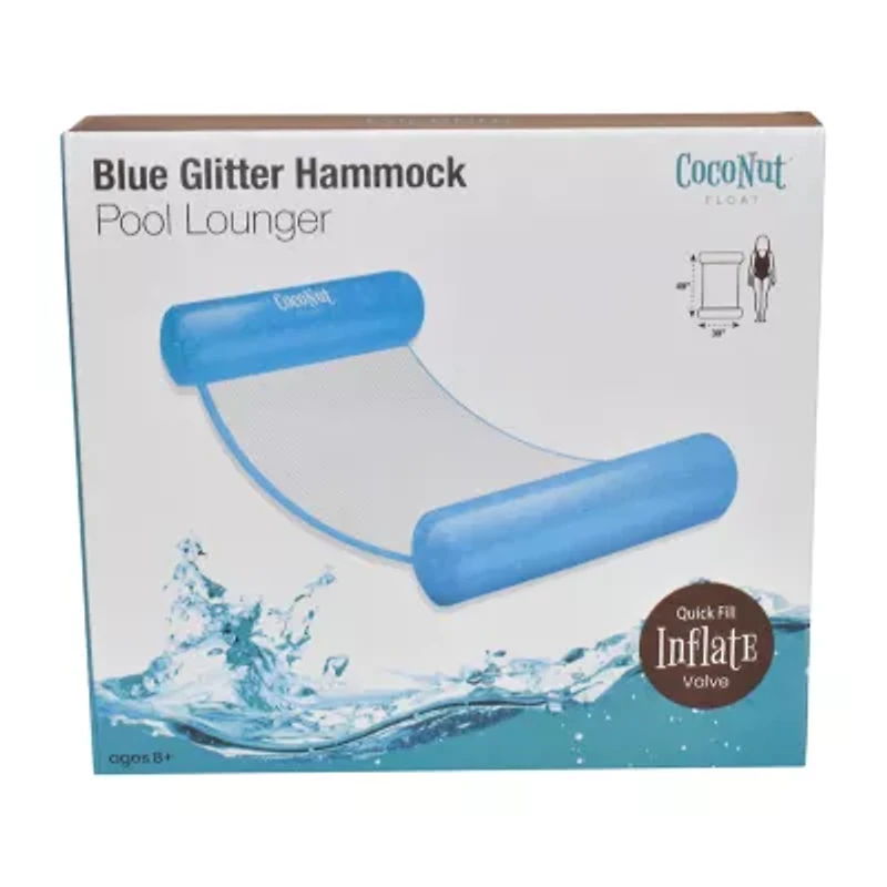 Coconut Float Blue Glitter Hammock Pool Lounger Pool Float