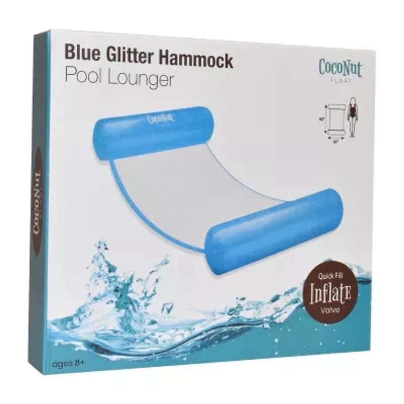 Coconut Float Blue Glitter Hammock Pool Lounger Pool Float