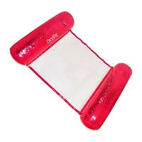 Coconut Float Pink Glitter Hammock Lounger Pool Float