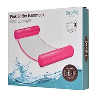 Coconut Float Pink Glitter Hammock Lounger Pool Float