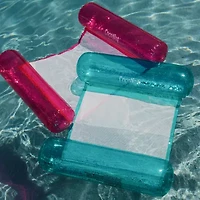 Coconut Float Pink Glitter Hammock Lounger Pool Float