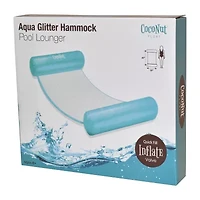 Coconut Float Aqua Glitter Hammock Lounger Pool Float